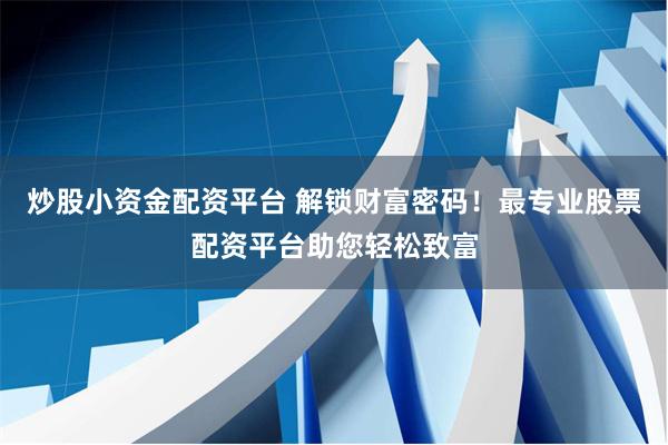 炒股小资金配资平台 解锁财富密码！最专业股票配资平台助您轻松致富